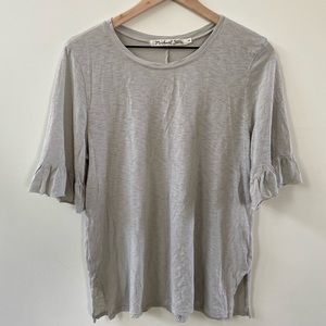 Michael Stars ruffled sleeve top